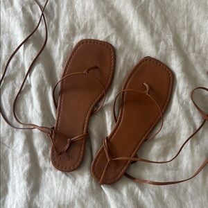 Abercrombie & Fitch Brown Leather Sandals